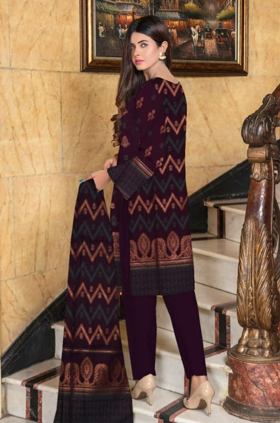 Luxurious Seque Emb With Fancy Brosha Shawl