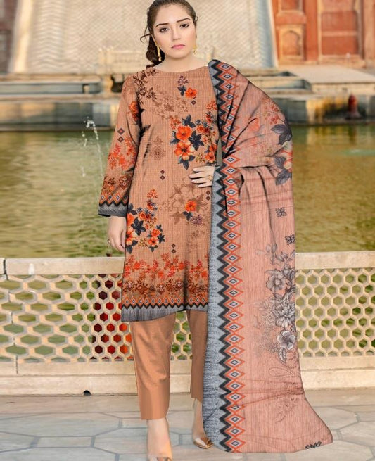 Digital Printed Lawn Unstitch 3-Peice