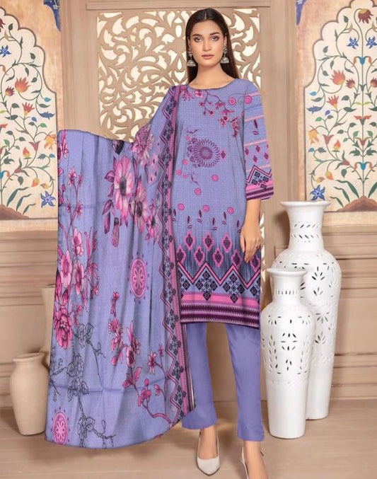 Digital Printed Lawn Unstitch 3-Peice