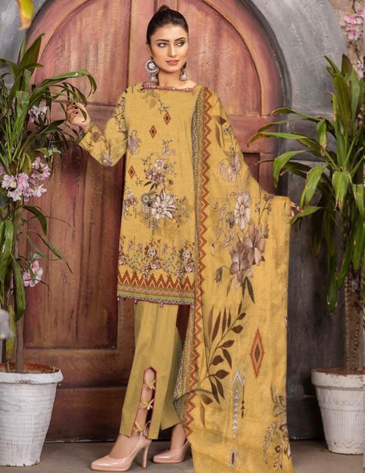Digital Printed Lawn Unstitch 3-Peice