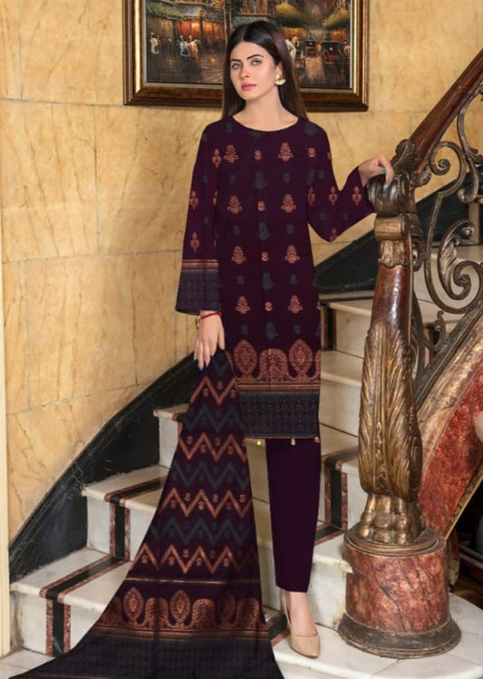 Luxurious Seque Emb With Fancy Brosha Shawl