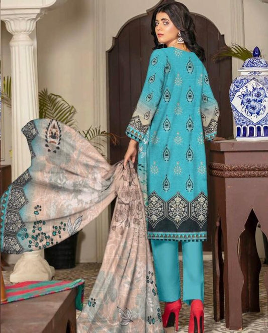 Digital Printed Lawn Unstitch 3-Peice