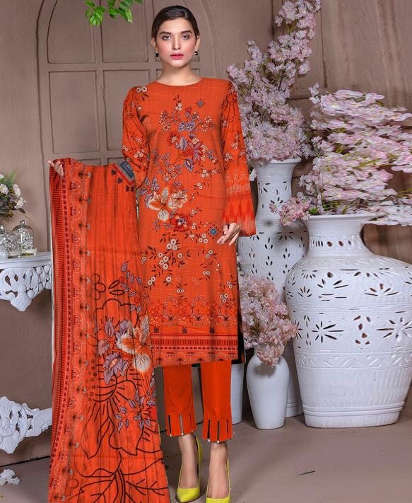 Digital Printed Lawn Unstitch 3-Peice