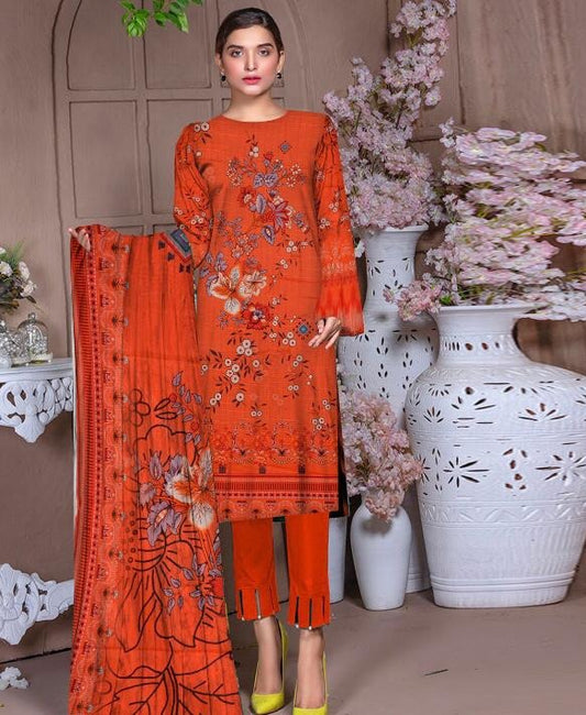 Digital Printed Lawn Unstitch 3-Peice