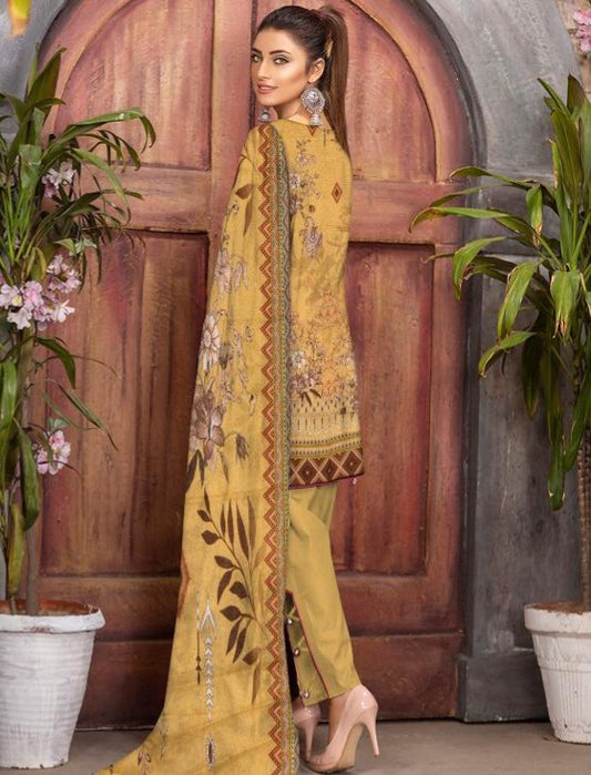 Digital Printed Lawn Unstitch 3-Peice
