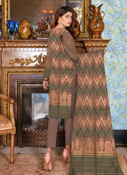 Luxurious Seque Emb With Fancy Brosha Shawl