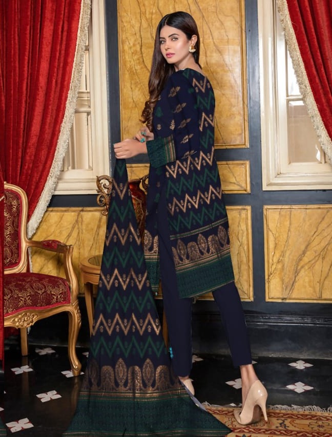 Luxurious Seque Emb With Fancy Brosha Shawl