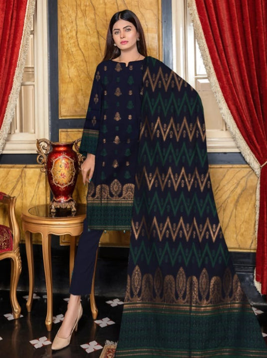 Luxurious Seque Emb With Fancy Brosha Shawl