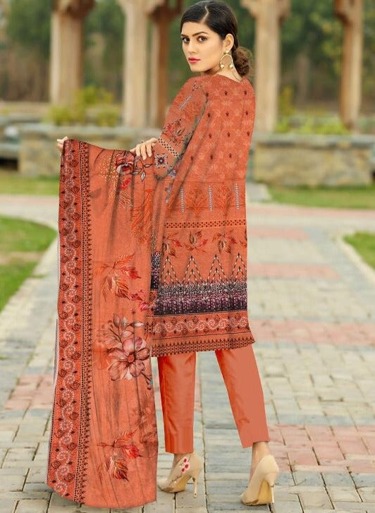 Digital Printed Lawn Unstitch 3-Peice