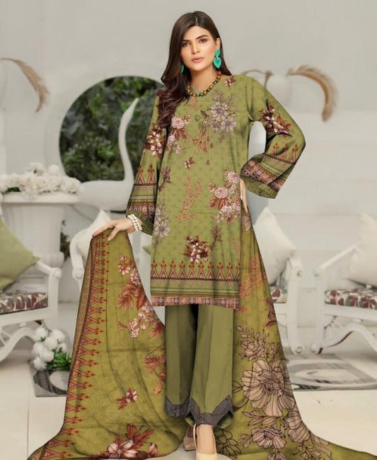 Digital Printed Lawn Unstitch 3-Peice