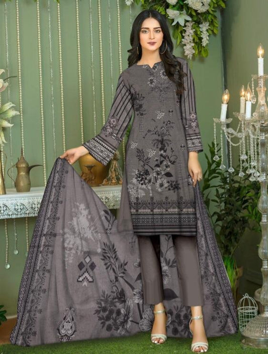 Digital Printed Lawn Unstitch 3-Peice